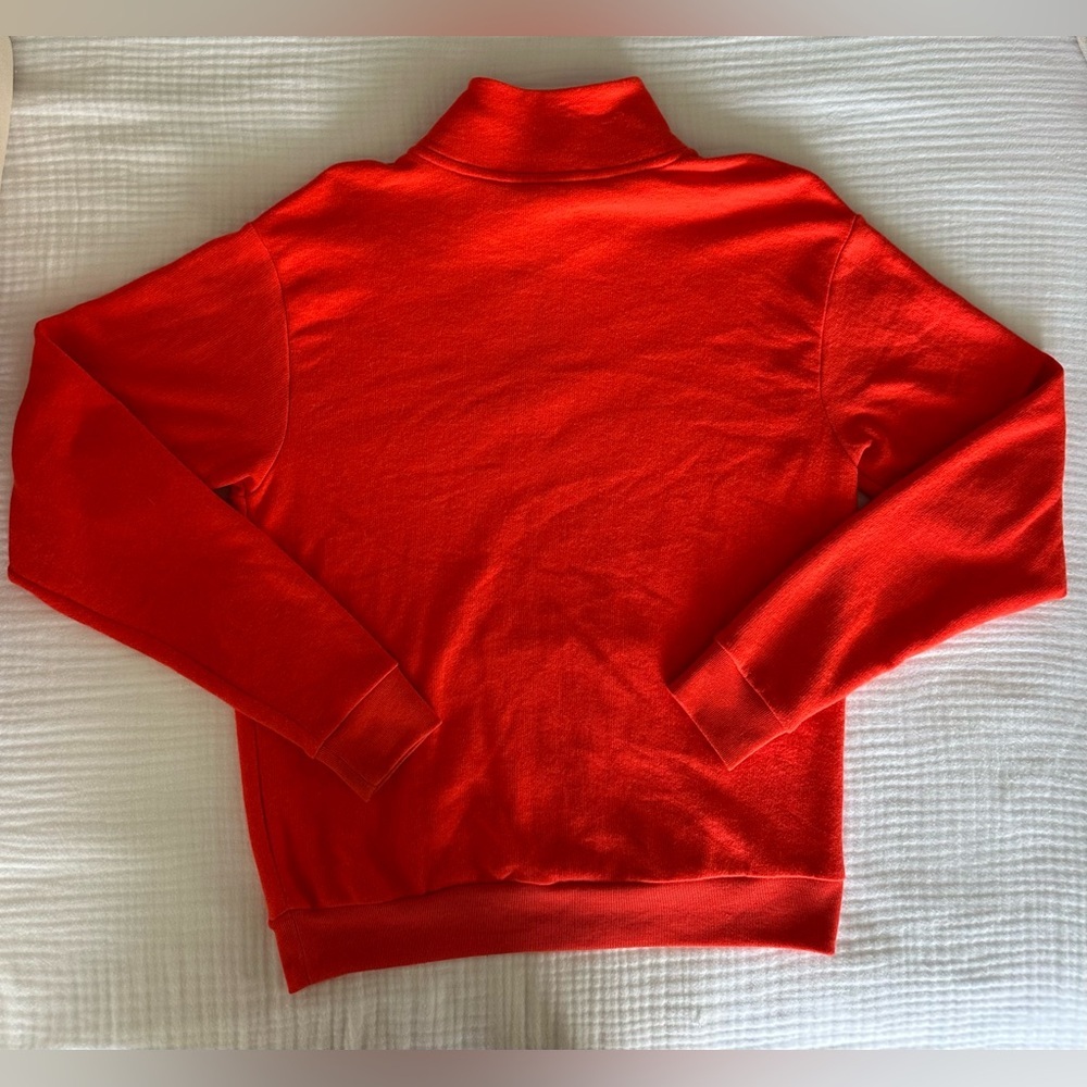 Victoria’s Secret PINK Y2K Orange Quarter Zip Oversized Crewneck Sweatshirt - Picture 7 of 8